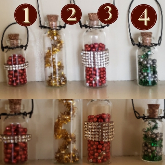 Miniature Bottle Christmas Tree Ornaments - Picture 2 of 9